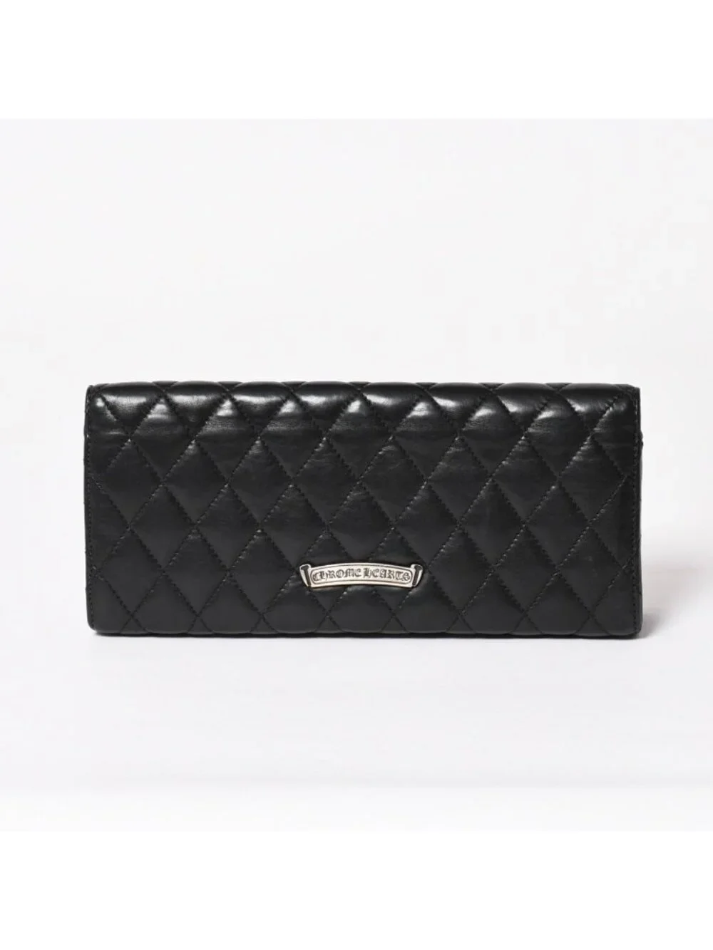 Chrome Hearts Dinner Clutch Large Dagger Matelasse Lambskin Black